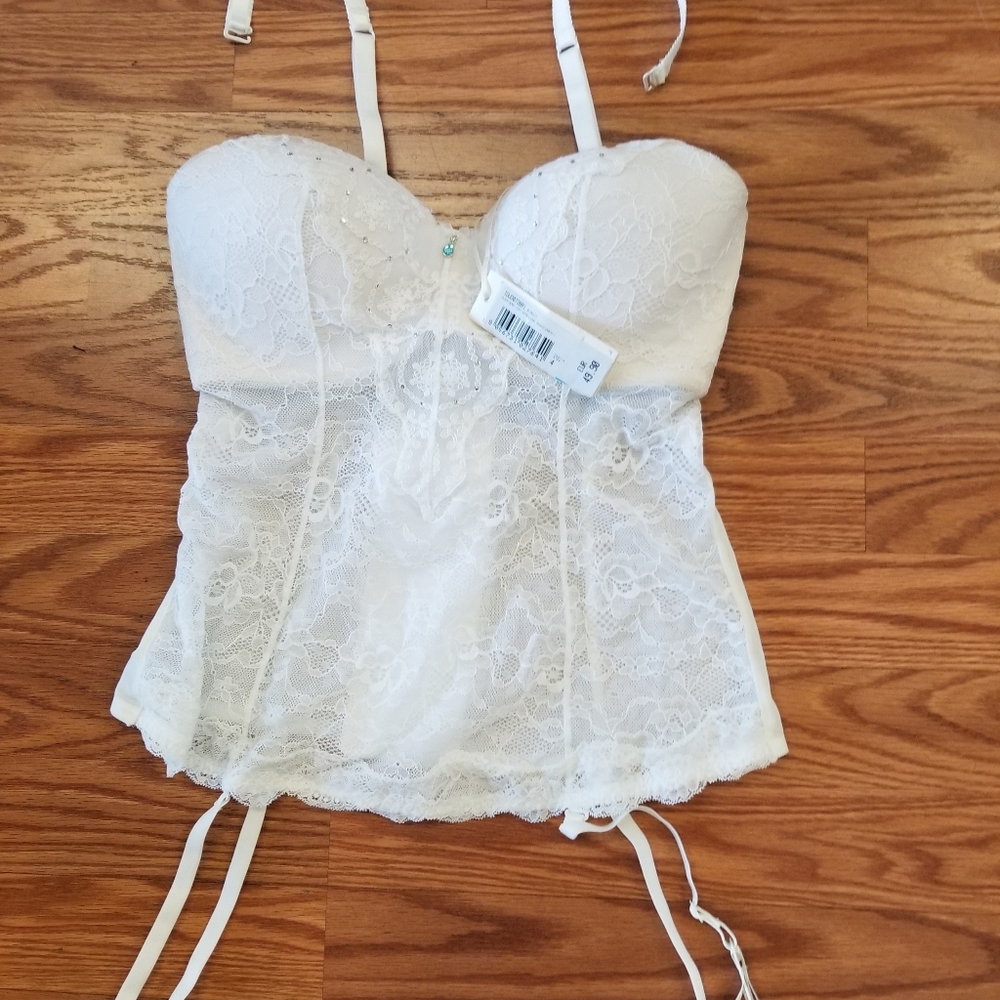 NWT halter laced Corset with Swarovski rhinestones